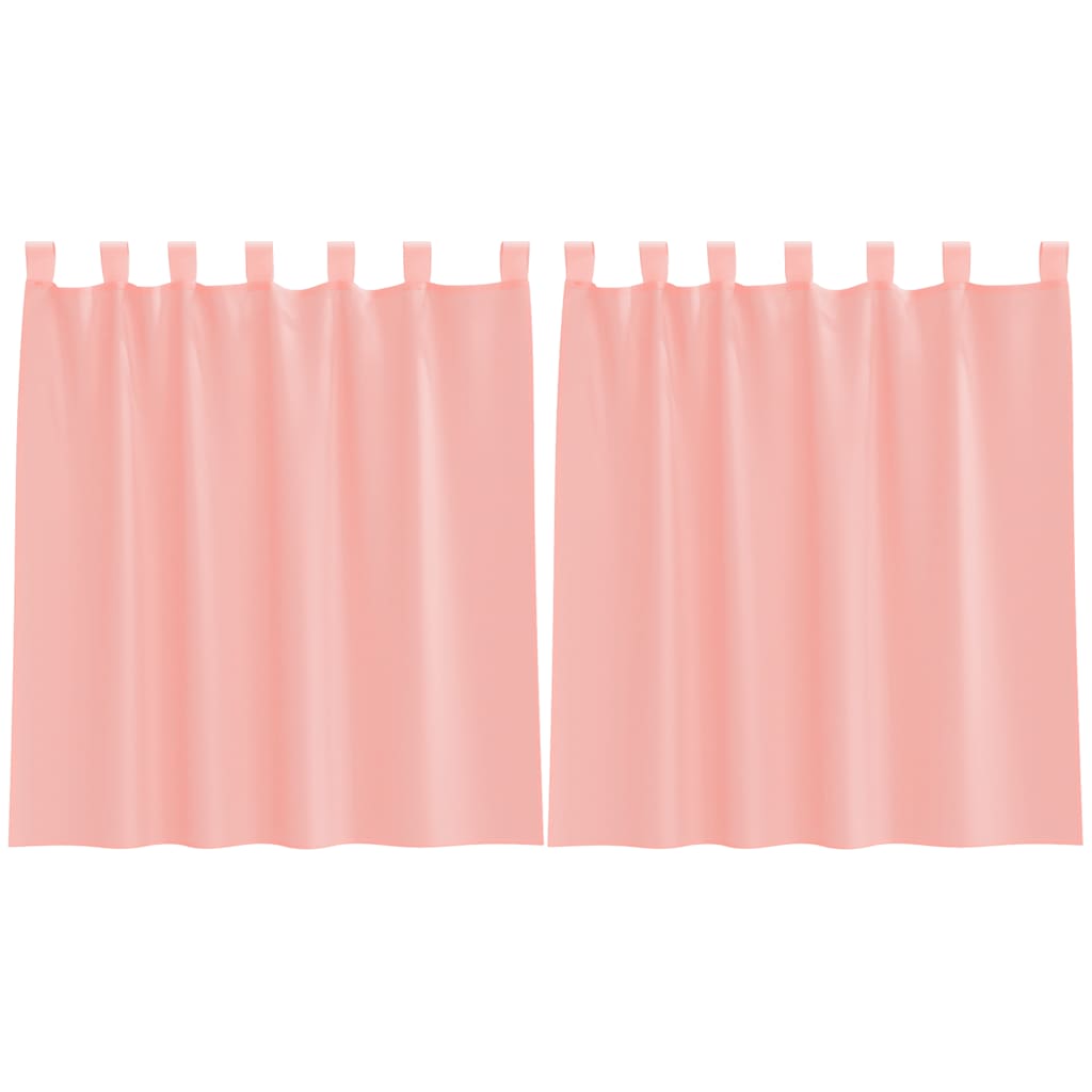 Vidaxx rideaux voile avec passants 2 pcs 140x140 cm rose
