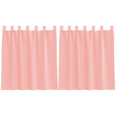 Vidaxx rideaux voile avec passants 2 pcs 140x140 cm rose