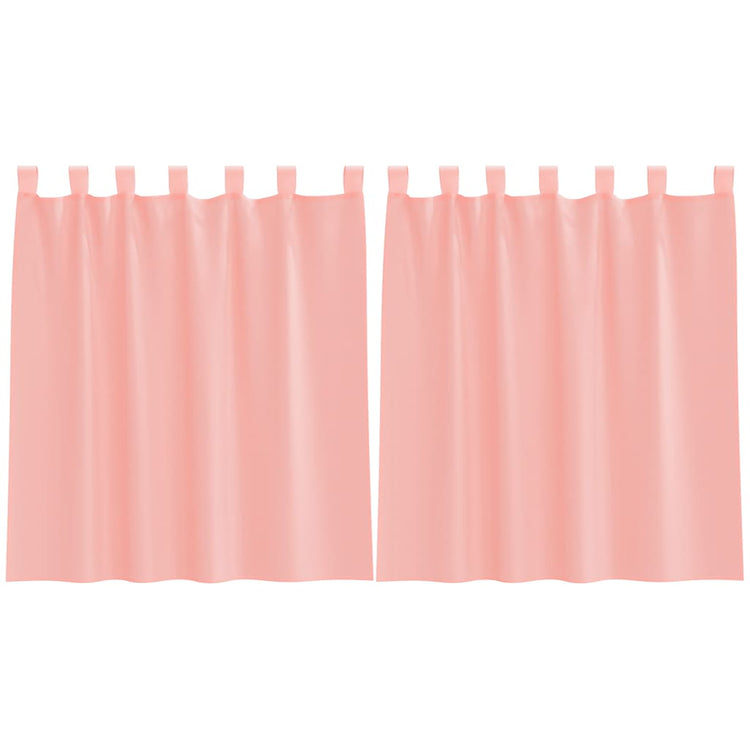 Vidaxx rideaux voile avec passants 2 pcs 140x140 cm rose