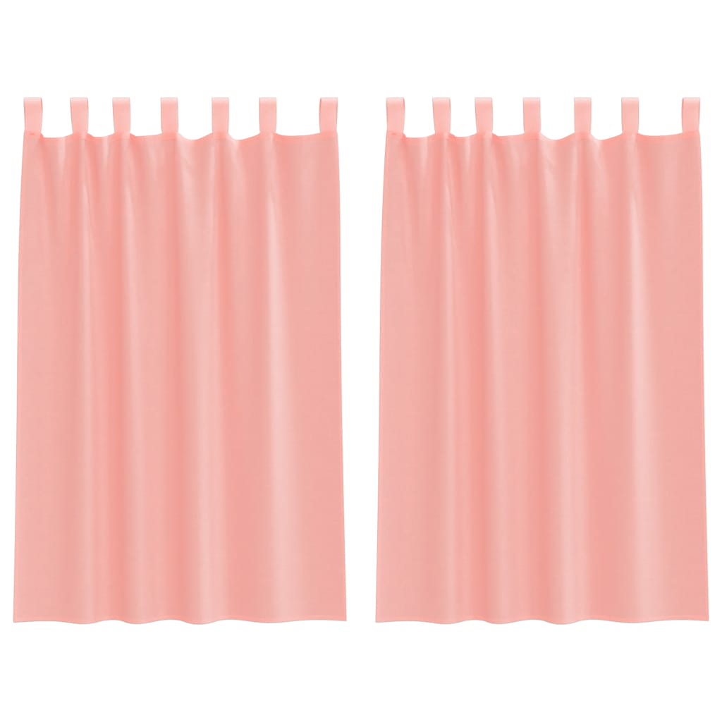 Vidaxx rideaux avec passants 2 pcs 140x175 cm rose