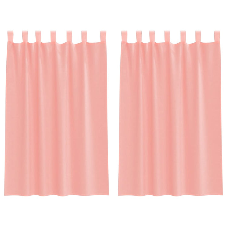 Vidaxx rideaux avec passants 2 pcs 140x175 cm rose
