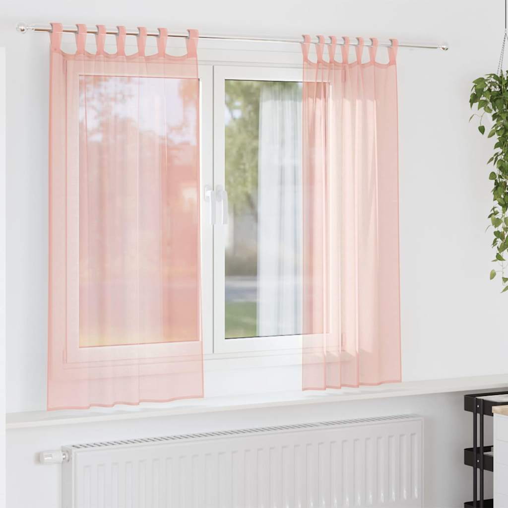 Vidaxx rideaux avec passants 2 pcs 140x175 cm rose