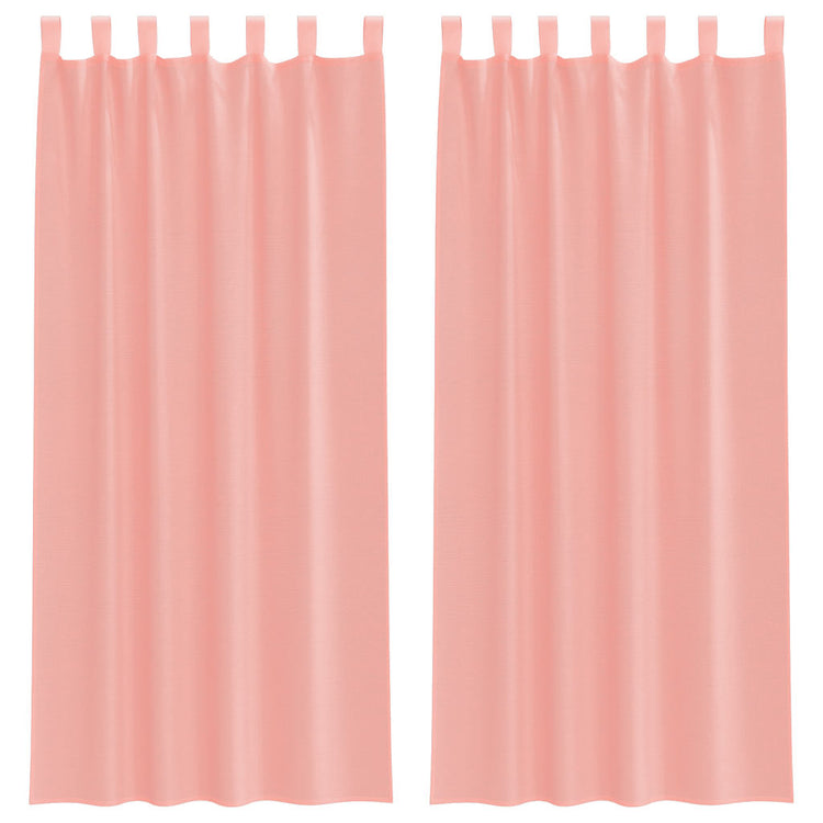 Vidaxx rideaux voile avec passants 2 pcs 140x225 cm rose