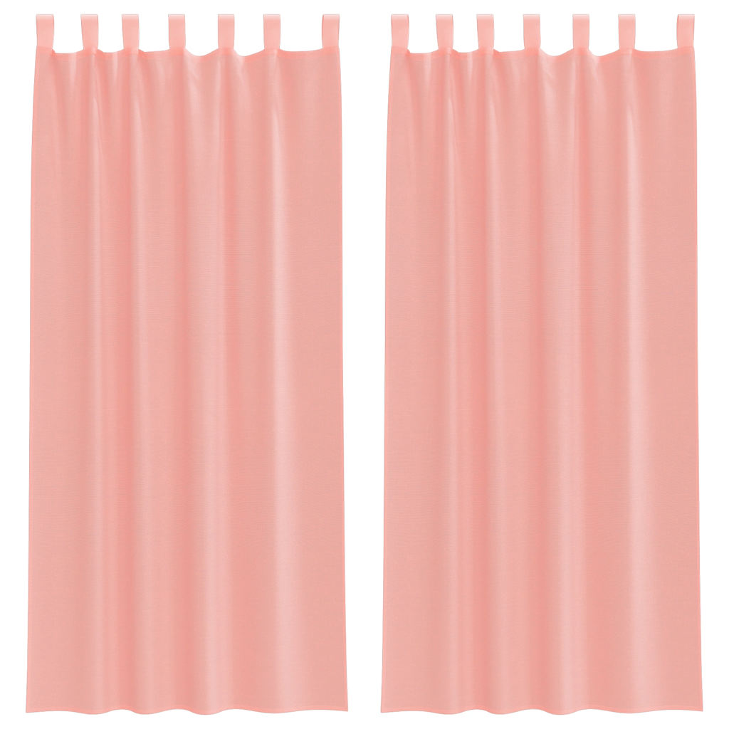 Vidaxx rideaux avec passants 2 pcs 140x245 cm rose