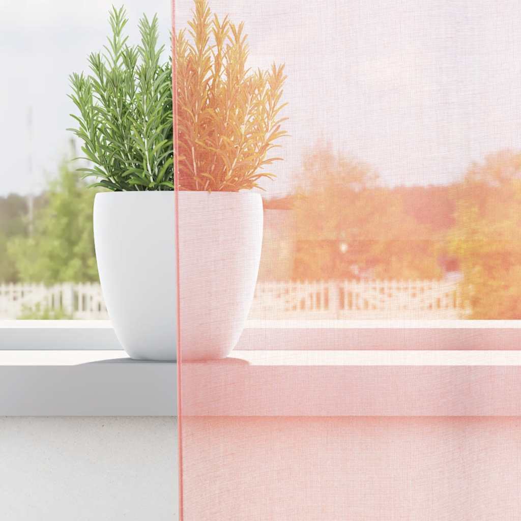 Vidaxx rideaux avec passants 2 pcs 140x245 cm rose