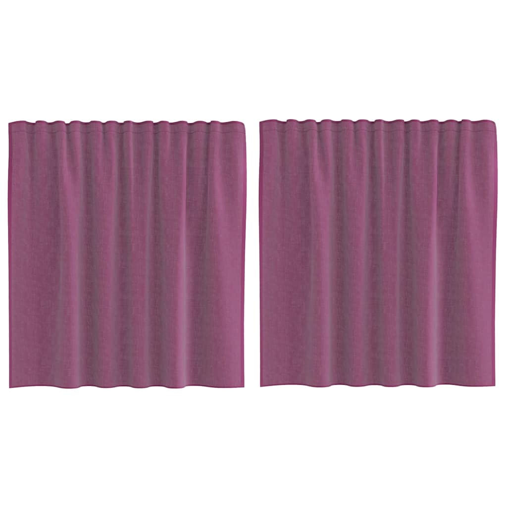 Vidaxx rideaux avec passants 2 pcs violet 140x140 cm