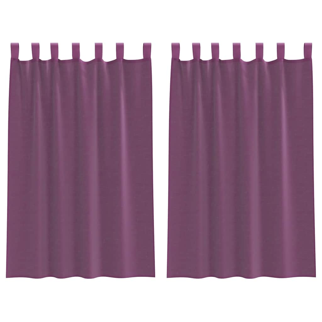 Vidaxx rideaux avec passants 2 pcs 140x175 cm violet