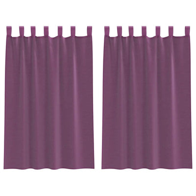 Vidaxx rideaux avec passants 2 pcs 140x175 cm violet