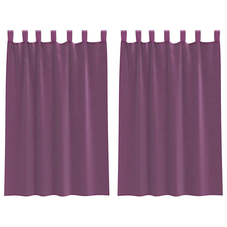 Vidaxx rideaux avec passants 2 pcs 140x175 cm violet