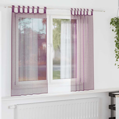 Vidaxx rideaux avec passants 2 pcs 140x175 cm violet