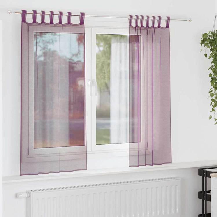 Vidaxx rideaux avec passants 2 pcs 140x175 cm violet