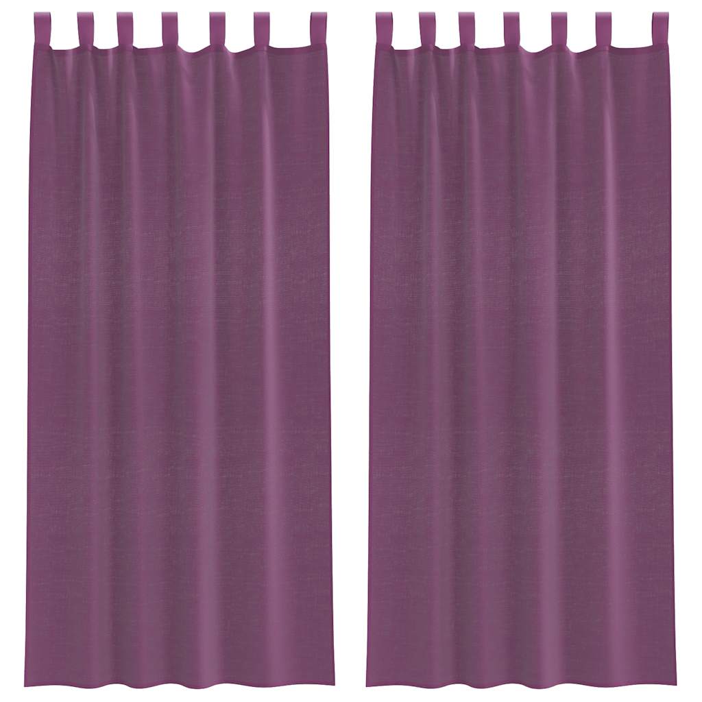 Vidaxx rideaux avec passants 2 pcs 140x245 cm violet