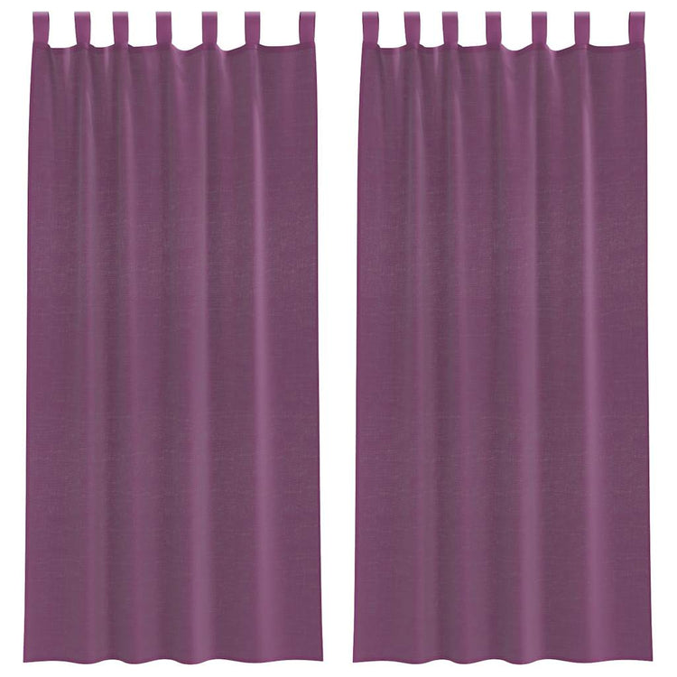 Vidaxx rideaux avec passants 2 pcs 140x245 cm violet