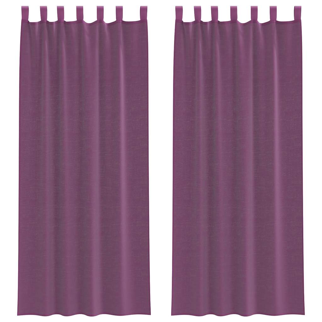 Vidaxx rideaux avec passants 2 pcs 140x260 cm violet
