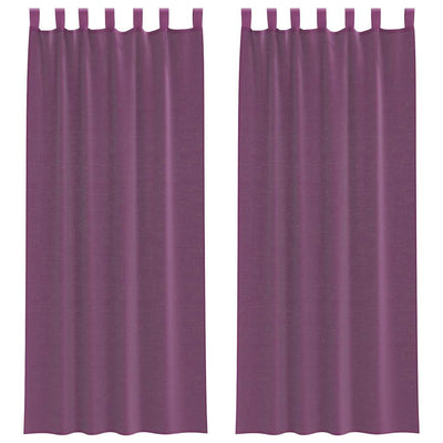 Vidaxx rideaux avec passants 2 pcs 140x260 cm violet