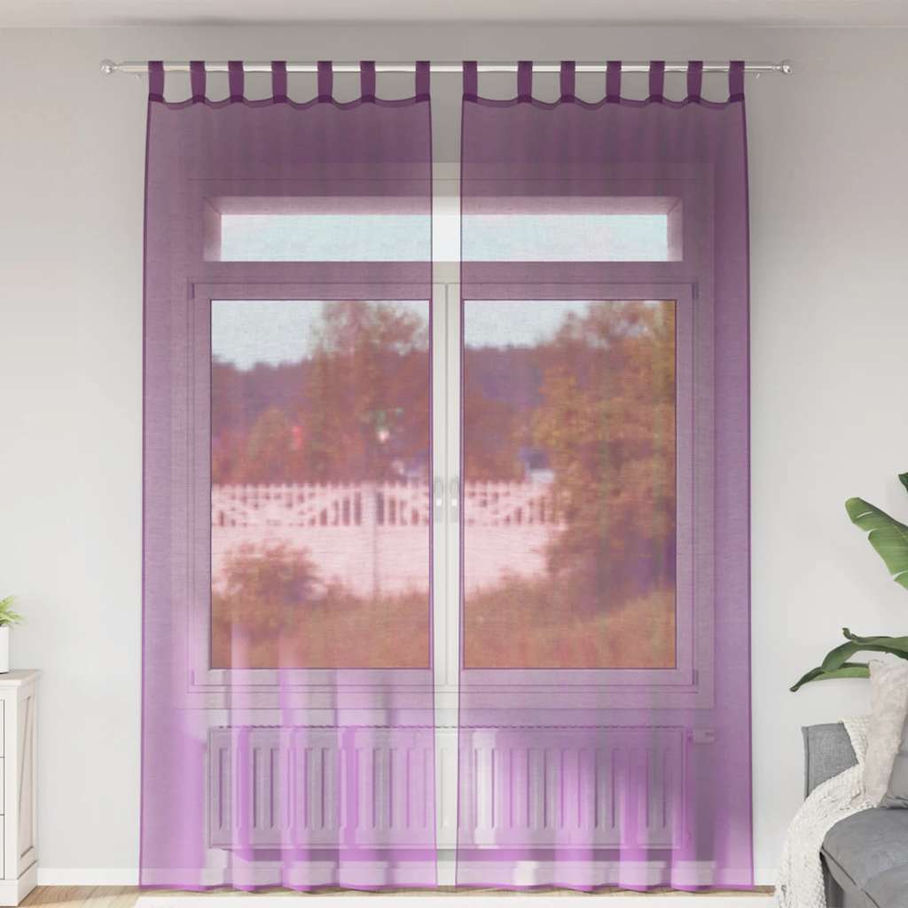 Vidaxx rideaux avec passants 2 pcs 140x260 cm violet