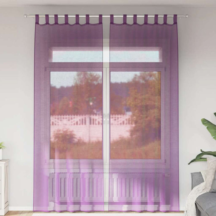 Vidaxx rideaux avec passants 2 pcs 140x260 cm violet