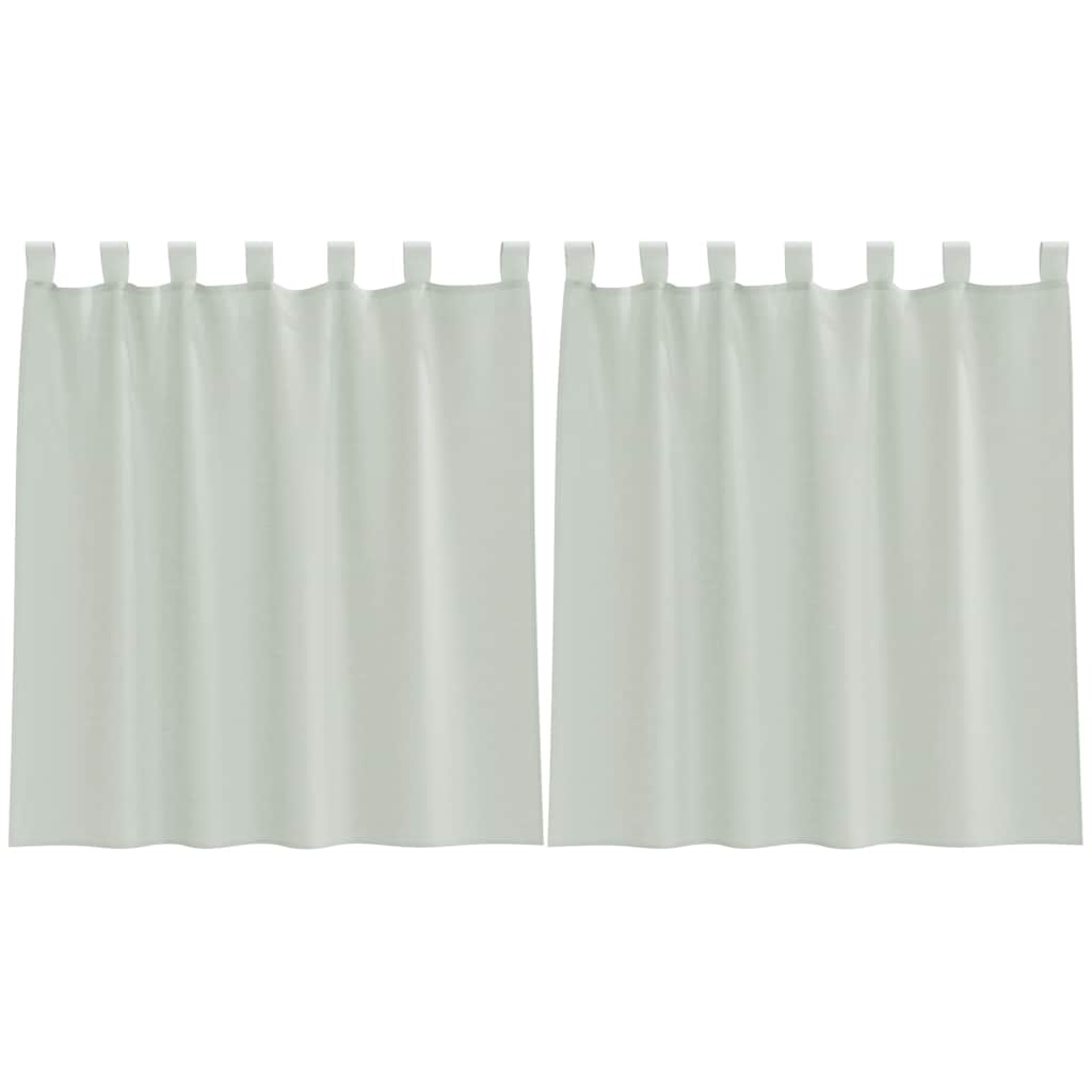 Vidaxx rideaux voile avec passants 2 pcs 140x140 cm gris clair