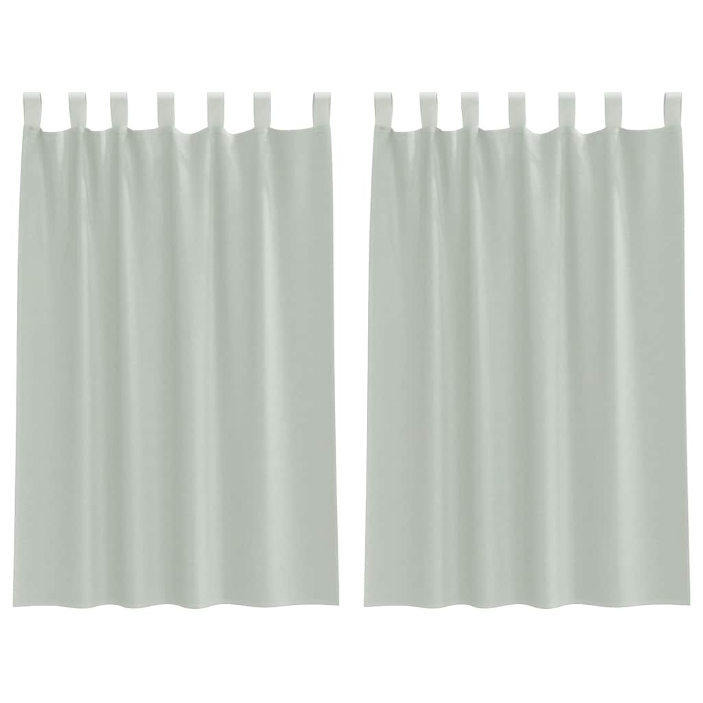 Vidaxx rideaux voile avec passants 2 pcs 140x175 cm gris clair