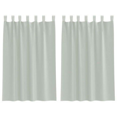 Vidaxx rideaux voile avec passants 2 pcs 140x175 cm gris clair