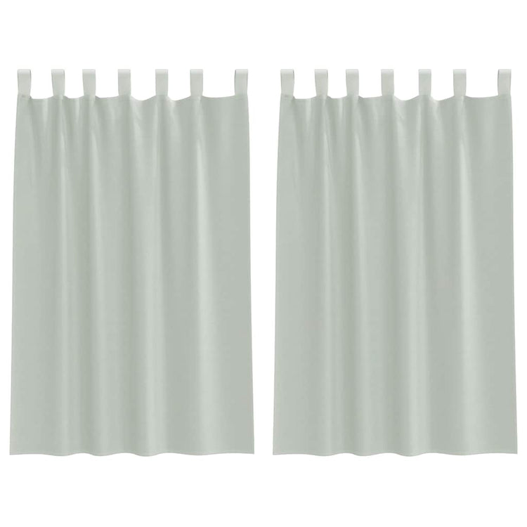 Vidaxx rideaux voile avec passants 2 pcs 140x175 cm gris clair