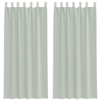 Vidaxx rideaux voile avec passants 2 pcs 140x225 cm gris clair