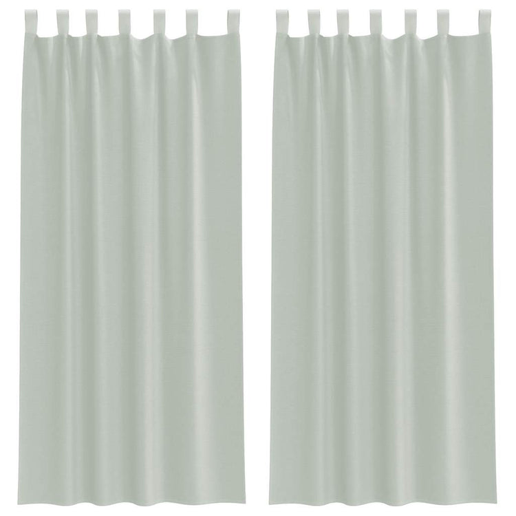 Vidaxx rideaux voile avec passants 2 pcs 140x225 cm gris clair