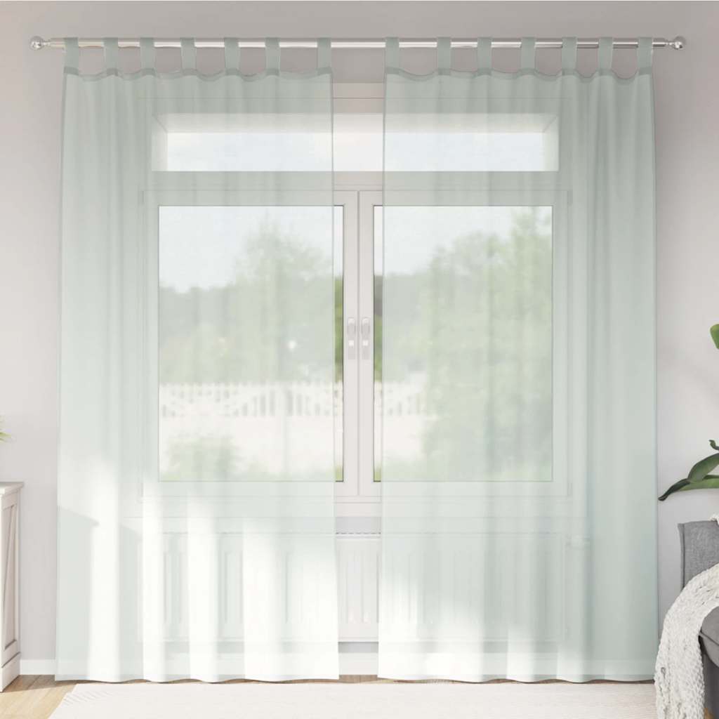 Vidaxx rideaux avec passants 2 pcs 140x245 cm gris clair