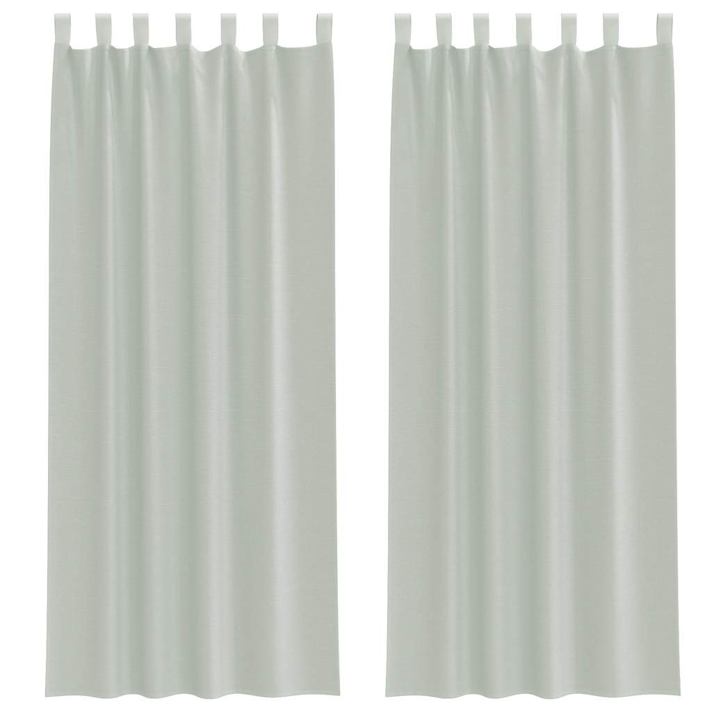 Vidaxx rideaux voile avec passants 2 pcs 140x260 cm gris clair