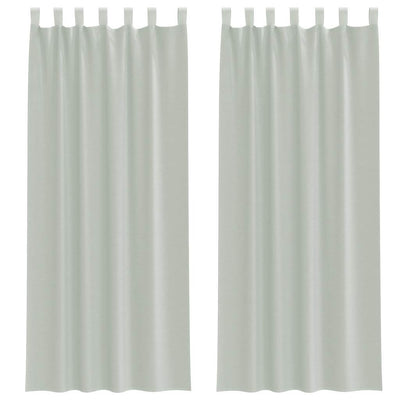Vidaxx rideaux voile avec passants 2 pcs 140x260 cm gris clair