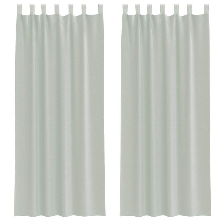 Vidaxx rideaux voile avec passants 2 pcs 140x260 cm gris clair