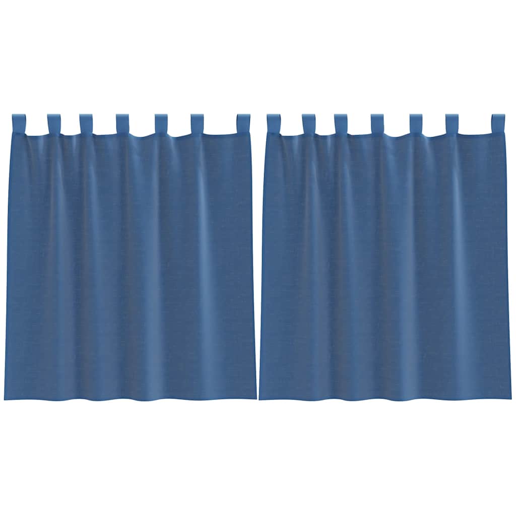 Vidaxx rideaux voile avec passants 2 pcs 140x140 cm bleu royal