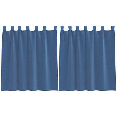 Vidaxx rideaux voile avec passants 2 pcs 140x140 cm bleu royal