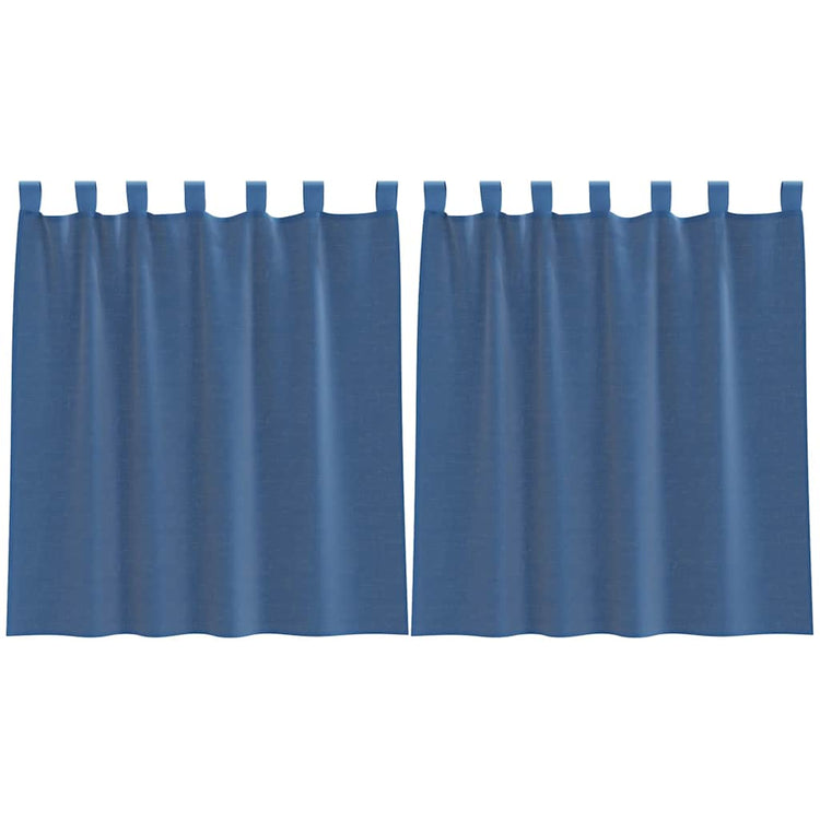 Vidaxx rideaux voile avec passants 2 pcs 140x140 cm bleu royal
