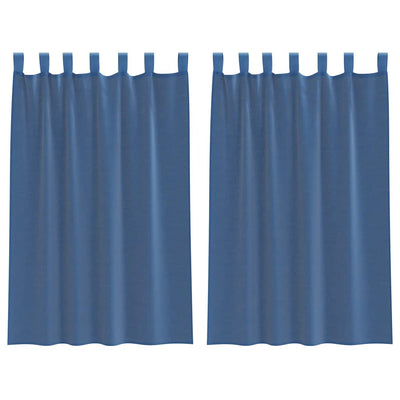 Vidaxx rideaux voile avec passants 2 pcs 140x175 cm bleu royal