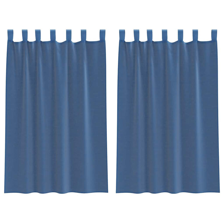 Vidaxx rideaux voile avec passants 2 pcs 140x175 cm bleu royal