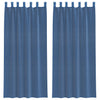 Vidaxx rideaux voile avec passants 2 pcs 140x225 cm bleu royal