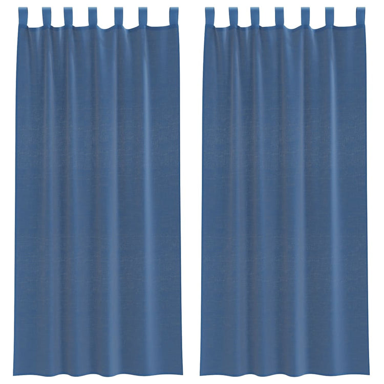 Vidaxx rideaux voile avec passants 2 pcs 140x225 cm bleu royal