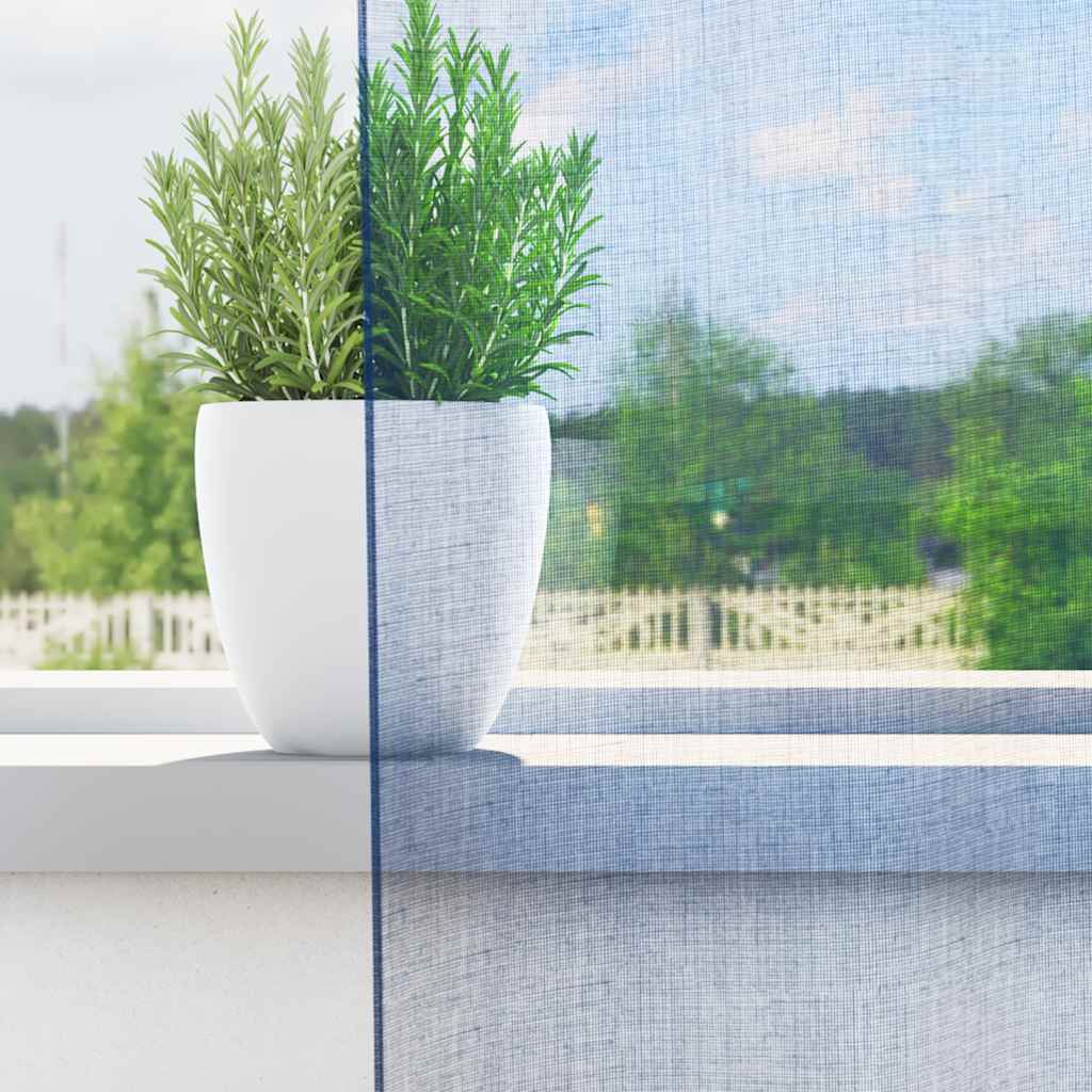 Vidaxx rideaux voile avec passants 2 pcs 140x245 cm bleu royal