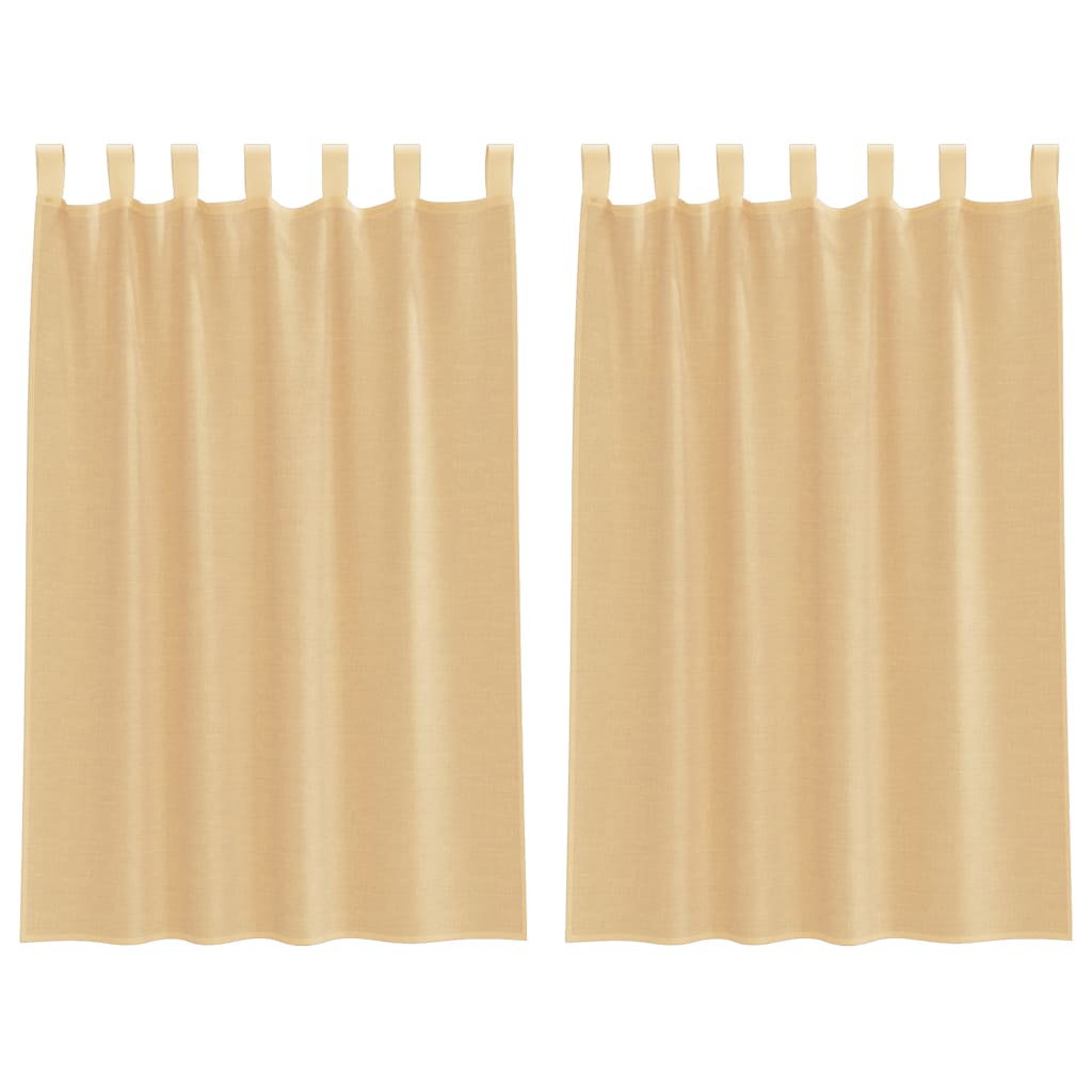 Vidaxx rideaux avec passants 2 pcs sable 140x175 cm sable