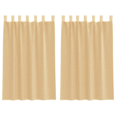Vidaxx rideaux avec passants 2 pcs sable 140x175 cm sable