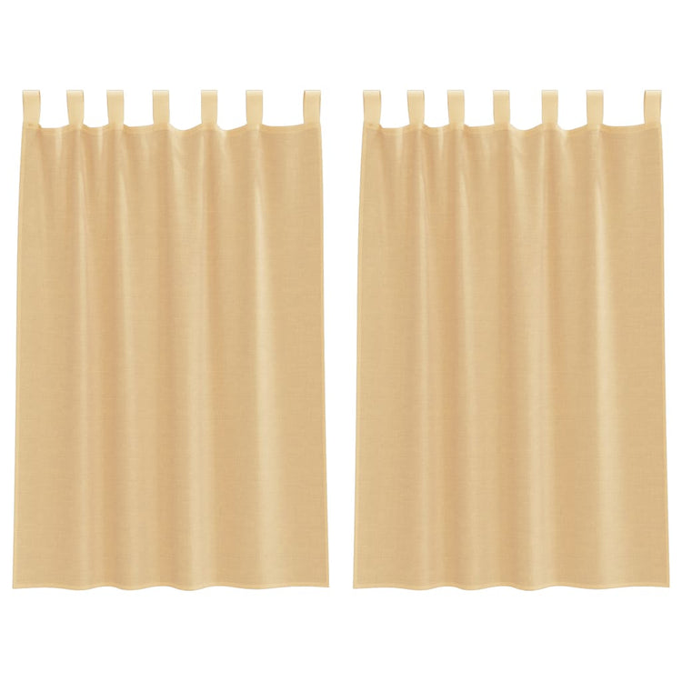 Vidaxx rideaux avec passants 2 pcs sable 140x175 cm sable
