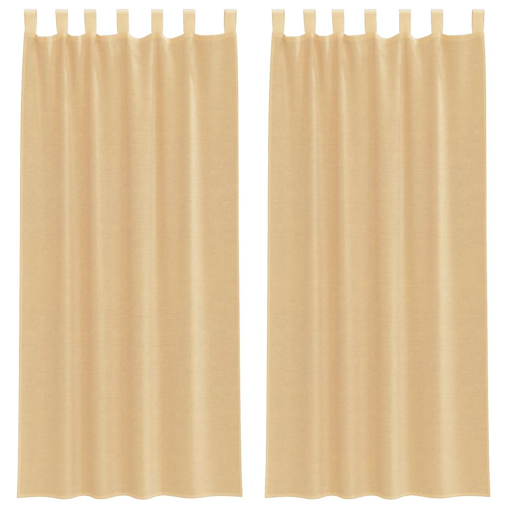 Vidaxx rideaux avec passants 2 pcs 140x245 cm sable