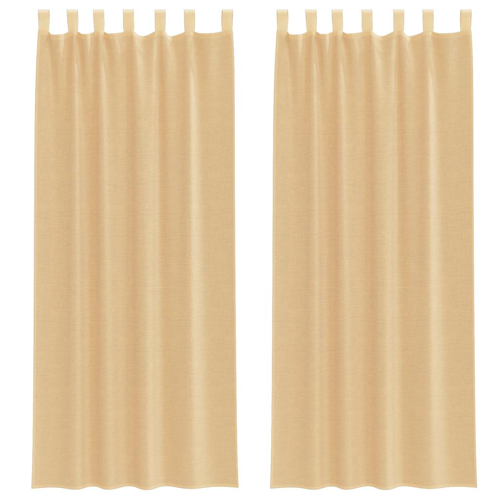 Vidaxx rideaux voilages avec passants 2 pcs 140x260 cm sable