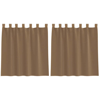 Vidaxx rideaux voile avec passants 2 pcs 140x140 cm marron clair