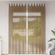 Vidaxx rideaux voile avec passants 2 pcs 140x260 cm marron clair