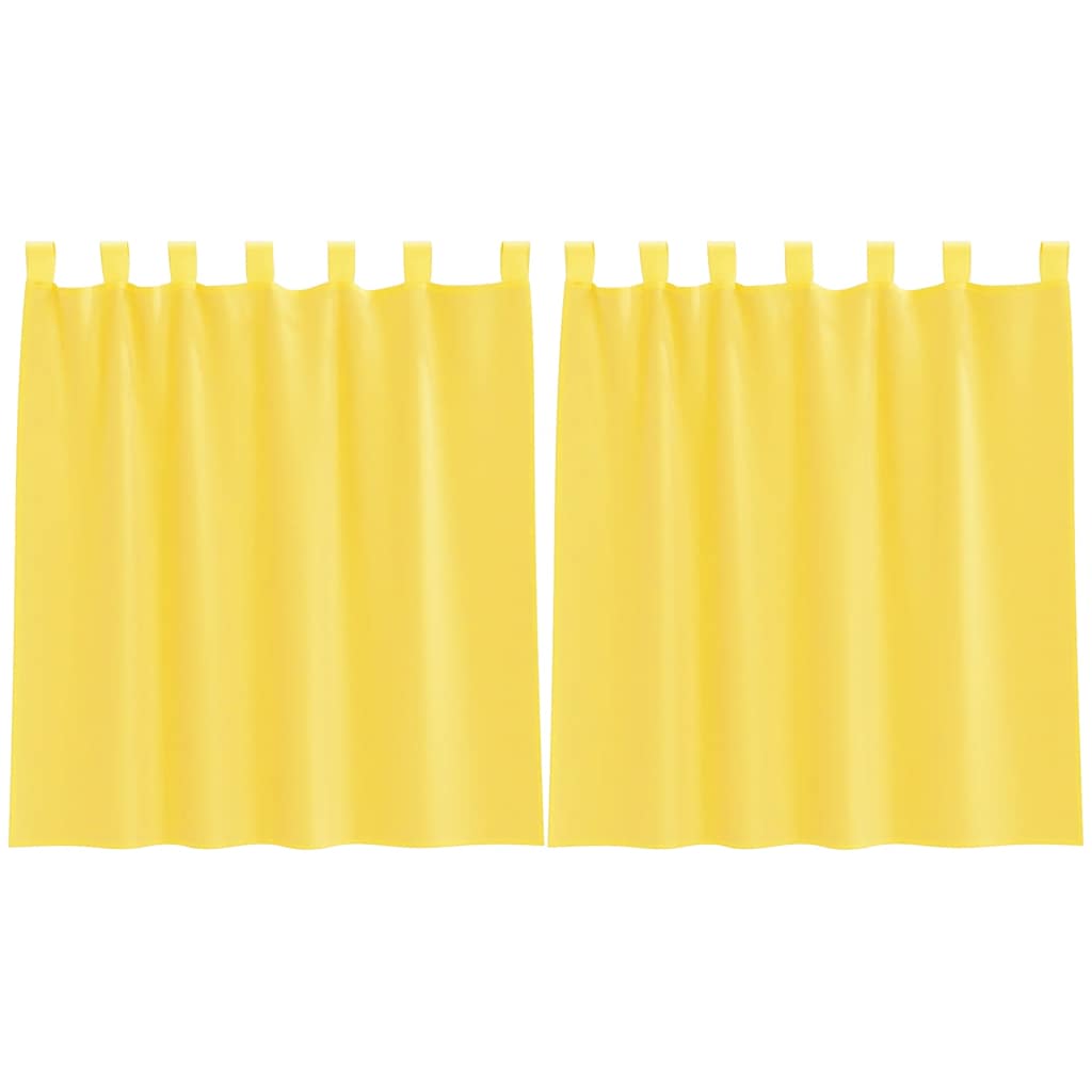 Vidaxx rideaux voile avec passants 2 pcs 140x140 cm jaune