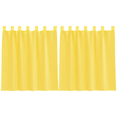 Vidaxx rideaux voile avec passants 2 pcs 140x140 cm jaune