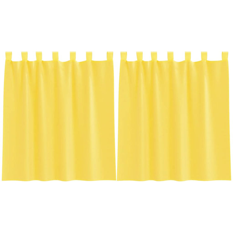 Vidaxx rideaux voile avec passants 2 pcs 140x140 cm jaune