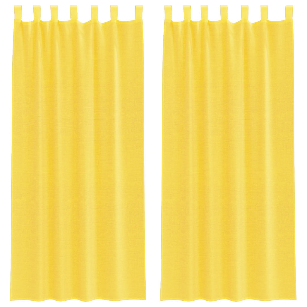 Vidaxx rideaux avec passants 2 pcs 140x245 cm jaune